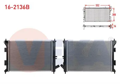 VEKA 16-2136B Su Radyatoru Brazıng Hyundaı I30 (Gd) 1.6 Gdı M-T Ac+/- 2011- 