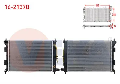 VEKA 16-2137B Su Radyatoru Brazıng Hyundaı I30 (Gd) 1.6 Gdı A-T Ac+/- 2011- 