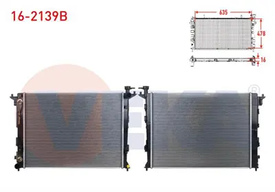 VEKA 16-2139B Su Radyatoru Brazıng Hyundaı Ix35 (Lm) 1.6 Gdı A-T Ac+/- 2010- 
