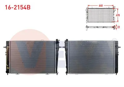VEKA 16-2154B Su Radyatoru Brazıng Hyundaı Tucson 2.0 Crdı A-T Ac+/- 2004-2010 