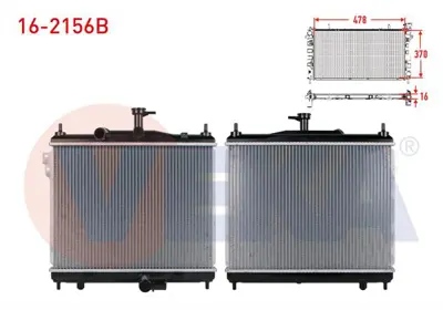 VEKA 16-2156B Radyator Brazıng Hyundaı Getz (Tb) 1.5 Crdı 4 Silindir  M-T Ac+/- 2002-2008 