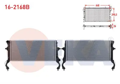 VEKA 16-2168B Su Radyatoru Brazıng Hyundaı I30 1.6 Crdı M-T 2016- / Elantra 1.6 Crdı M-T 2016- 