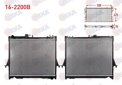 VEKA 16-2200B Su Radyatoru Brazıng Isuzu D-Max (8dh) 2.5 D 4x4 M-T 2002-2012 