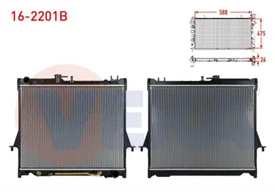 VEKA 16-2201B Su Radyatoru Brazıng Isuzu D-Max (8dh) 3.0 D 4x4 A-T 2002-2012 