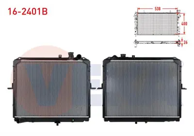 VEKA 16-2401B Radyator Brazıng Kıa Bongo K2700 2.7 D M-T 1999- 
