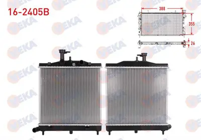 VEKA 16-2405B Su Radyatoru Brazıng Kıa Pıcanto (Ba) 1.1i M-T 2007-2009 