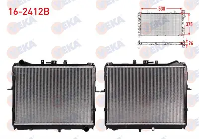 VEKA 16-2412B Su Radyatoru Brazıng Kıa Besta 2.2 D M-T 1993-2003 