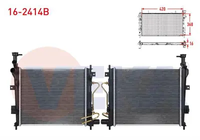 VEKA 16-2414B Su Radyatoru Brazıng Kıa Pıcanto (Ta) 1.25 A-T Ac+/- 2011- 