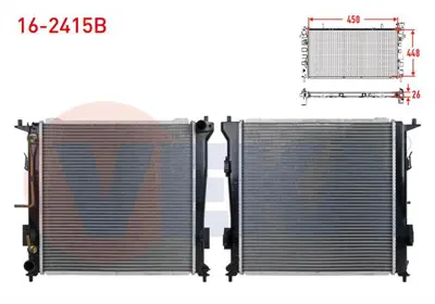 VEKA 16-2415B Su Radyatoru Brazıng Hyundaı I30 (Fd) 1.6 Crdı A-T 2007-2011 