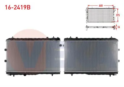 VEKA 16-2419B Su Radyatoru Brazıng kıa Cerato (Ld) 1.5 Crdı M-T Ac+/- 2004-2012 