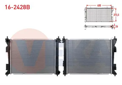 VEKA 16-2428B Su Radyatoru Brazıng Kıa Rıo Iv (Yb. Sc) 1.4 Crdı M-T 2017 