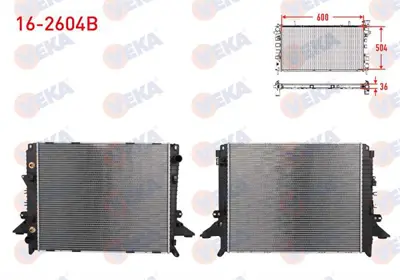 VEKA 16-2604B Su Radyatoru Brazıng Land Rover Range Rover Sport (Ls) 2.7 Td A-T/M-T Ac+/- 2005-2013 