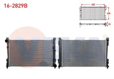 VEKA 16-2829B Su Radyatoru Brazıng Mercedes C Class (W203) C 180 Kompressor A-T Ac+/- 2000-2006 