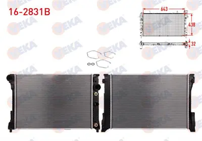 VEKA 16-2831B Su Radyatoru Brazıng Mercedes C Class (W204) C 180 A-T Ac+/- 2007-2014 