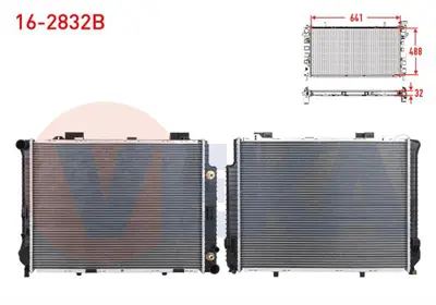 VEKA 16-2832B Su Radyatoru Brazıng Mercedes E Class (W210) E 200 Kompresor A-T/M-T Ac+/- 1995-2002 