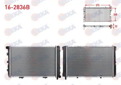 VEKA 16-2836B Su Radyatoru Brazıng Mercedes 190 (W201) 2.0 M-T Ac+ 1982-1993 