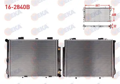 VEKA 16-2840B Su Radyatoru Brazıng Mercedes E Class (W210) E 200 Kompresor A-T Ac+/- 1995-2002 