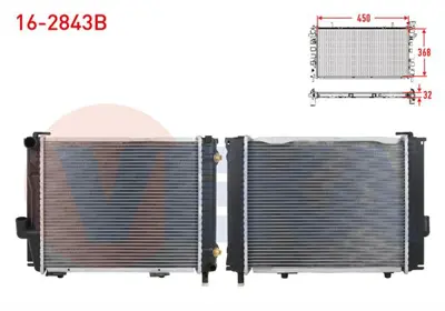 VEKA 16-2843B Su Radyatoru Brazıng Mercedes (W124) 260e-280e-300e-300te-320e-320te-E280-E300-E320 A-T/M-T Ac- 1984 