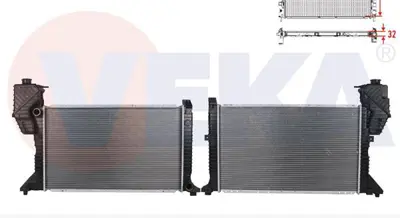 VEKA 16-2861B Su Radyatoru Brazıng Mercedes Sprınter (901.902) 212 D M-T 1995-2006/ (903) 308 D - 312 D M-T 1995-2 