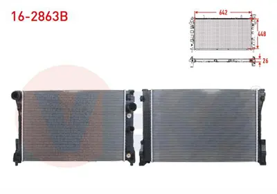 VEKA 16-2863B Su Radyatoru Brazıng Mercedes C Serısı (W204) C 180 - C 200 - C 200 Cdı - C 220 Cdı - C 250 - C 280 