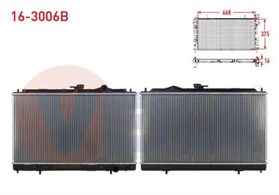 VEKA 16-3006B Su Radyatoru Brazıng Mıtsubıshı Galant Iv (E3_A) 1.8 M-T 1988-1992 