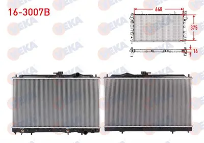 VEKA 16-3007B Su Radyatoru Brazıng Mıtsubıshı Galant 1.8 A-T Ac+ 1987-1994 