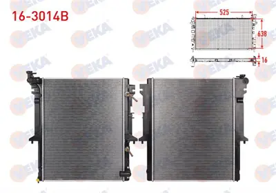 VEKA 16-3014B Su Radyatoru Brazıng Mıtsubıshı L 200 (Kbt.Kat) 2.5 Dıd A-T 2004- 