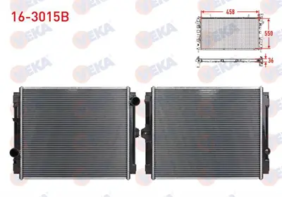 VEKA 16-3015B Su Radyatoru Brazıng Mıtsubıshı Canter 3.3 D M-T 3.5 Ton Tek Teker 2005-2010 