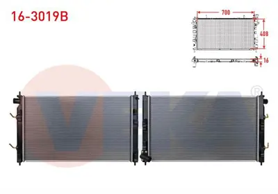 VEKA 16-3019B Su Radyatoru Brazıng Mıtsubıshı Lancer (Cy.Za) 1.8 A-T 2007- 