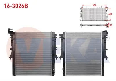 VEKA 16-3026B Su Radyatoru Brazıng Mıtsubıshı L 200 (Kj_.Kk_.Kl_) 2.4 Dı-D M-T 2015- 