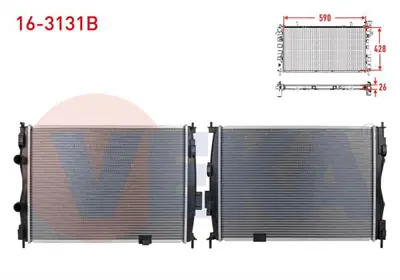 VEKA 16-3131B Su Radyatoru Brazıng Nıssan Qashqaı (J10) 1.6i M-T 2007-2014 