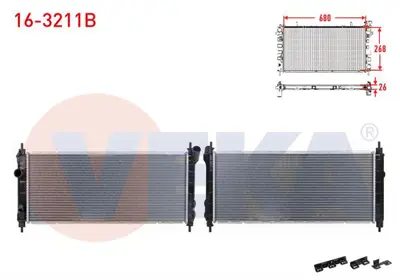 VEKA 16-3211B Radyator Brazıng Opel Corsa B 1.2ı M-T 1993-2000 