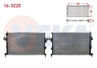 VEKA 16-3220 Su Radyatoru Mekanık Opel Corsa C 1.7 Dtı M-T 2000-2006 