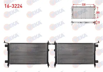 VEKA 16-3224 Su Radyatoru Mekanık Opel Corsa B 1.0i 12v M-T 1993-2000 