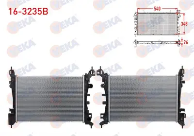 VEKA 16-3235B Su Radyatoru Brazıng Opel Corsa D 1.4 (Xep) M-T 2006-2014 