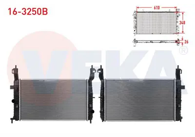 VEKA 16-3250B Su Radyatoru Brazıng Opel Merıva A 1.7 Cdtı M-T 2003-2010 