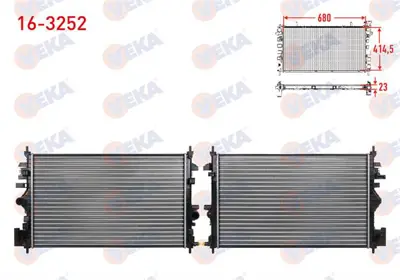 VEKA 16-3252 Su Radyatoru Mekanık Opel Insıgnıa 1.6 T M-T Ac +/-  2008- 