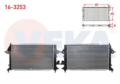 VEKA 16-3253 Radyator Mekanık Opel Astra H 1.3 Cdtı M-T Ac+/- 2004-2010 