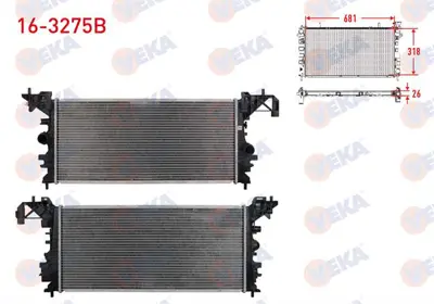 VEKA 16-3275B Su Radyatoru Brazıng Opel Astra K 1.6 Cdtı M-T Ac+/- 2015- 