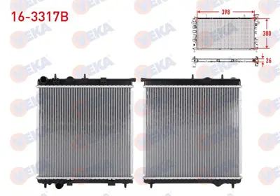 VEKA 16-3317B Radyator Brazıng Cıtroen C3 (Fc) 1.4 Hdı M-T 2002-2009 