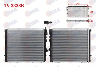 VEKA 16-3338B Su Radyatoru Brazıng Karsan J10 2.3 D M-T 2010- 