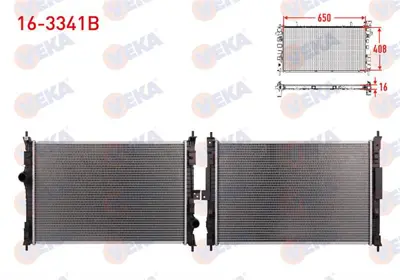 VEKA 16-3341B Su Radyatoru Brazıng Berlıngo - Partner 1.5-1.6 Bluehdı 2018-/ C4 Grand Pıcasso 1.6 Hdı 2006-/ Jumpy 