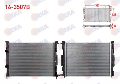 VEKA 16-3507B Su Radyatoru Brazıng Renault Megane Iı 1.5 Dcı M-T 2002-2009 