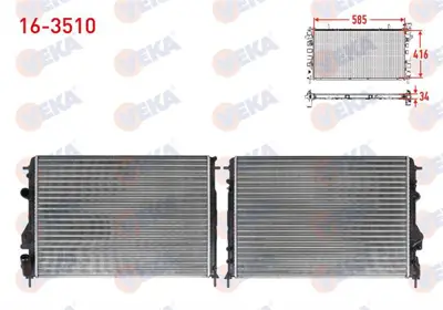 VEKA 16-3510 Radyator Mekanık Dacıa Logan (Ls) 1.5 Dcı M-T 2004-2012 