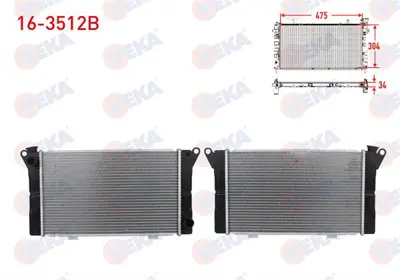 VEKA 16-3512B Su Radyatoru Brazıng Kalınlık 32mm Renault R12 1.3 - 1.4 1971-2000 