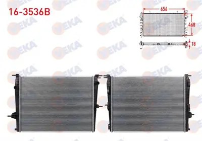 VEKA 16-3536B Su Radyatoru Brazıng Renault Fluence (L30) 1.6 16v M-T Ac+/- 2009- 
