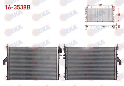 VEKA 16-3538B Su Radyatoru Brazıng Dacıa Duster 1.5 Dcı (K9k 796) M-T Ac+/- 85 Hp 2010- 