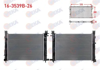 VEKA 16-3539B-26 Radyator Brazıng Renault Clıo Iv 1.5 Dcı M-T Kalınlık: 26mm 2012- 
