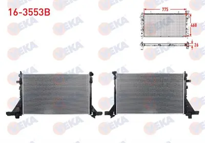 VEKA 16-3553B Radyator Brazıng Renault Master Iıı (Fv) 2.3 Dcı A-T/M-T Ac+ Cıft Teker 2010- / Opel Movano B 2. 