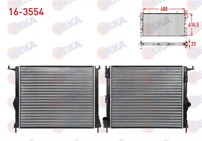 VEKA 16-3554 Su Radyatoru Mekanık Dacıa Logan (Ls) 1.4 Mpı M-T Ac- 2004-2012 